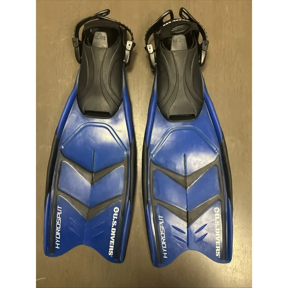 Nature’s Wing US Divers Hydrosplit Propeller Fins S/M 5 - 8.5 Split Flipper Blue